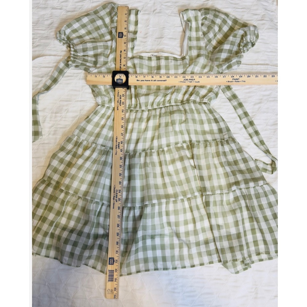 Mine Green and white checkered Dress‎ Size Large - Picture 7 of 12